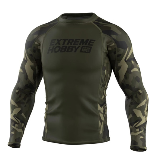  Extreme Hobby Men's Longsleeve Rashguard | JUNGLE PANTHER - Khaki