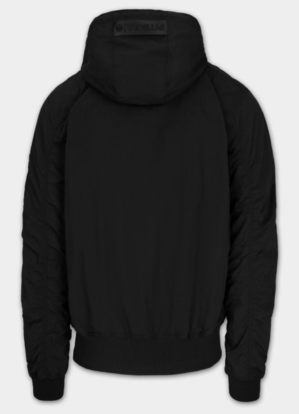 Men&#39;s transitional jacket with hood PIT BULL &quot;STEIN&quot; - burgundy