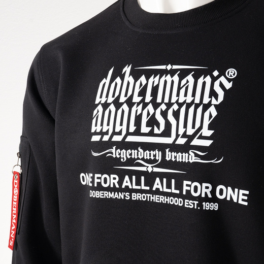 Bluza z kapturem Dobermans Aggressive "LEGANCY BKK403" - szara