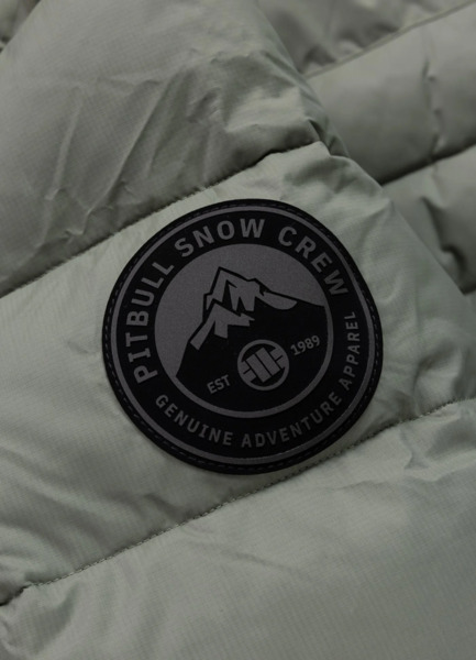 Kurtka zimowa PIT BULL pikowana z kapturem CRESTLINE - szałwiowy