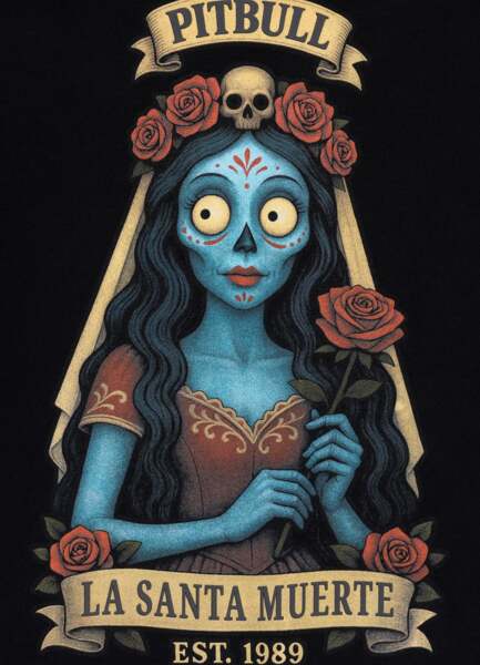 PIT BULL &quot;LA SANTA MUERTE&quot; Women&#39;s Hoodie - Black