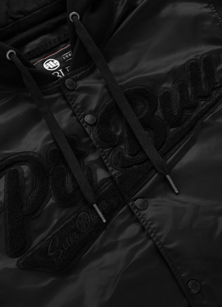PIT BULL "MASON SAN DIEGO" Hooded Baseball Jacket - Black