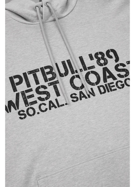 Bluza męska z kapturem PIT BULL DRIVING - szara