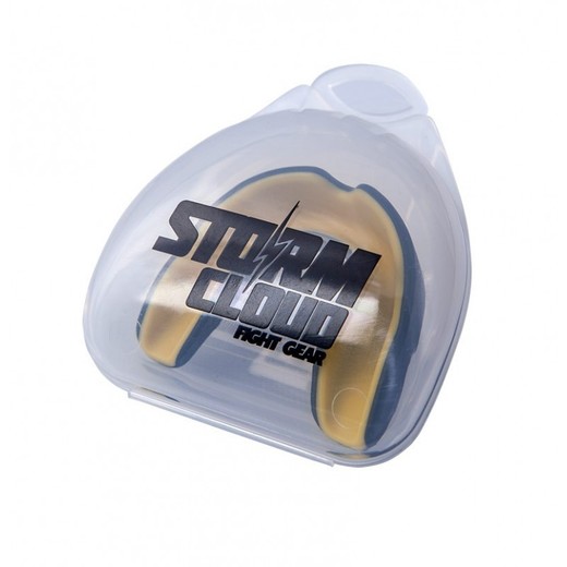 StormCloud single jaw mouthguard - black / yellow
