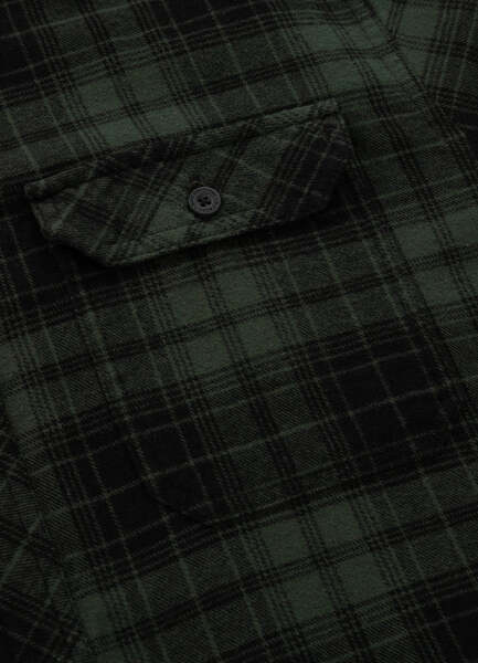 Flannel shirt "Mitchell" PIT BULL - green/black