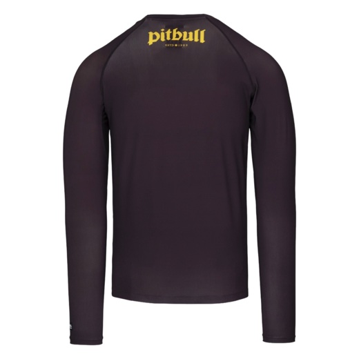 Rashguard longsleeve PIT BULL "LOGO PALMS" - brązowy