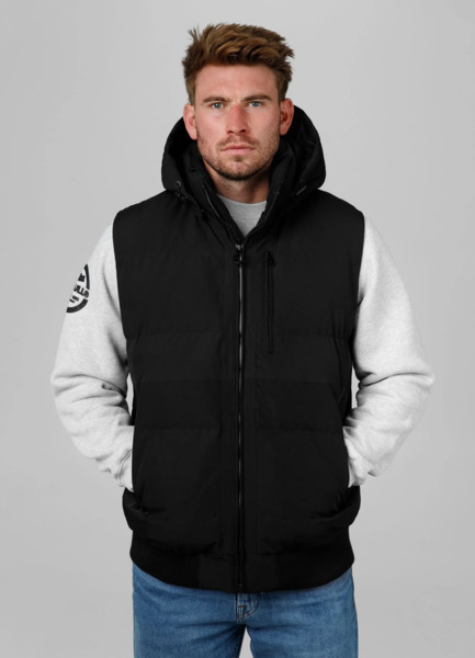 PIT BULL &quot;Patton&quot; Men&#39;s Hooded Vest - Black
