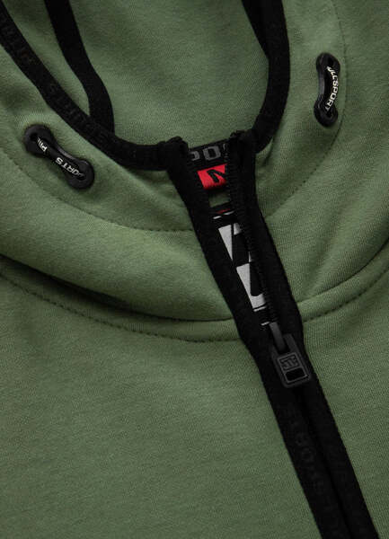 PIT BULL &quot;Beachfront&quot; zip-up sweatshirt with hood - olive