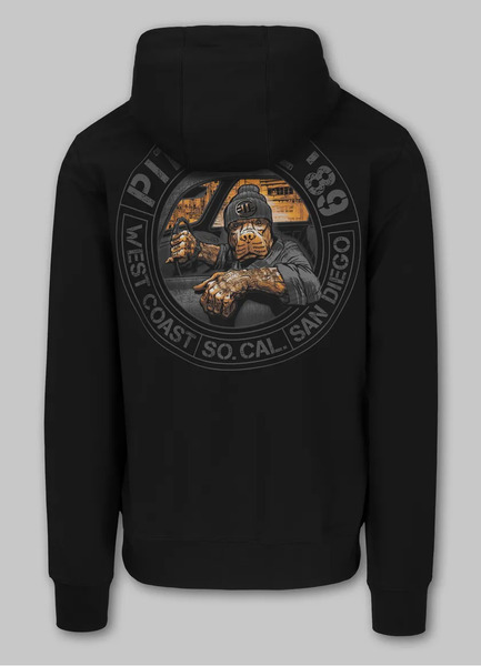 Bluza męska z kapturem PIT BULL DRIVING - czarna