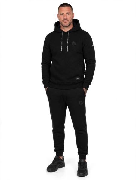 Bluza z kapturem Pretorian "PS 3D black" - czarna