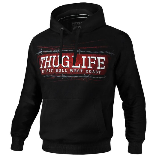 Bluza z kapturem PIT BULL "Thug life" - czarna