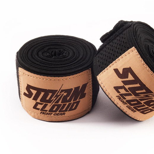 Bandaż bokserski owijki StormCloud HW MESH 4m - czarne
