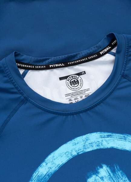 Rashguard PIT BULL "LOGO PALMS" - niebieski