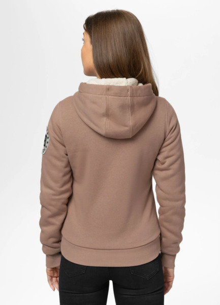 Women&#39;s zip-up hoodie PIT BULL &quot;RUFFINA PB&quot; - chocolate mousse