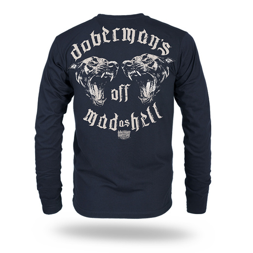 Longsleeve Dobermans Aggressive "MAD AS HELL" LS383 - granatowy