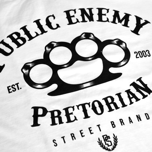 T-shirt Pretorian "Public Enemy" - white