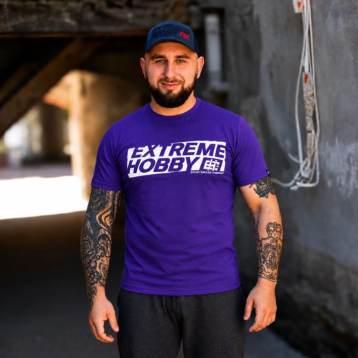 Koszulka T-shirt męski Extreme Hobby "BLOCK 2026" - fioletowy