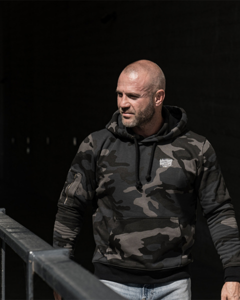 Bluza z kapturem Dobermans Aggressive "BASIC LOGO BKK357" - moro
