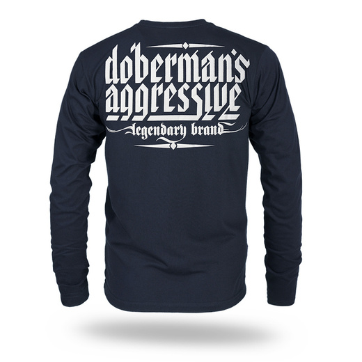 Longsleeve Dobermans Aggressive "Swelling Logo" LS351 - granatowy