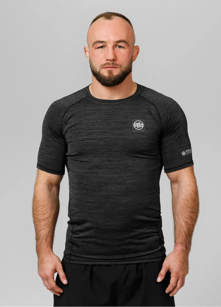  PIT BULL Performance Pro plus &quot;New Logo&quot; Rashguard - Graphite