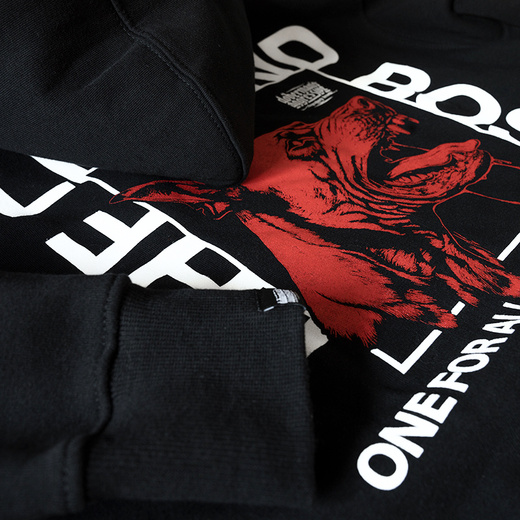 Bluza rozpinana z kapturem Dobermans Aggressive "THE LEGEND BOSS BZ382" - szara