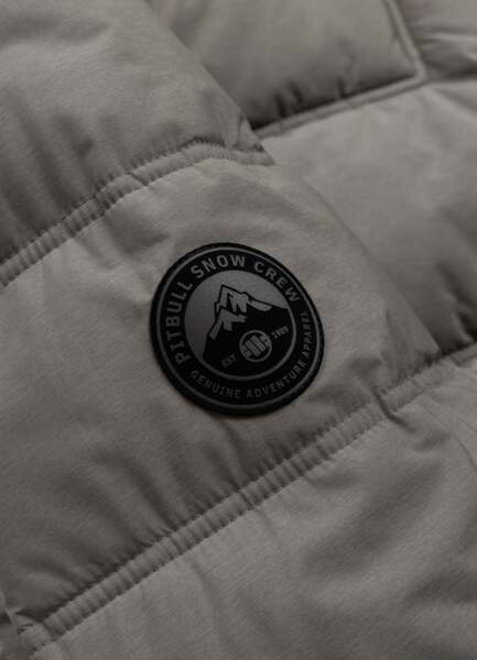 Kurtka zimowa pikowana z kapturem PIT BULL "PIEDMONT" - taupe