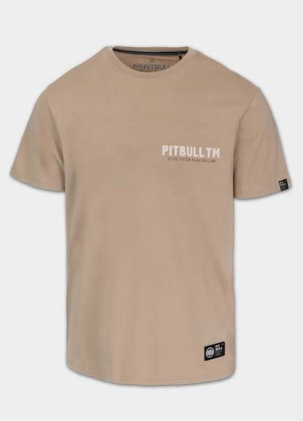 Koszulka męska PIT BULL "PARA BELLUM" - piaskowa