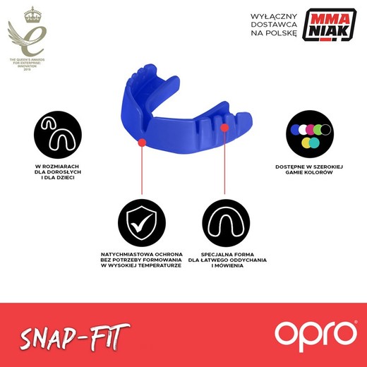 Opro Snap Fit Mouth Guard - white