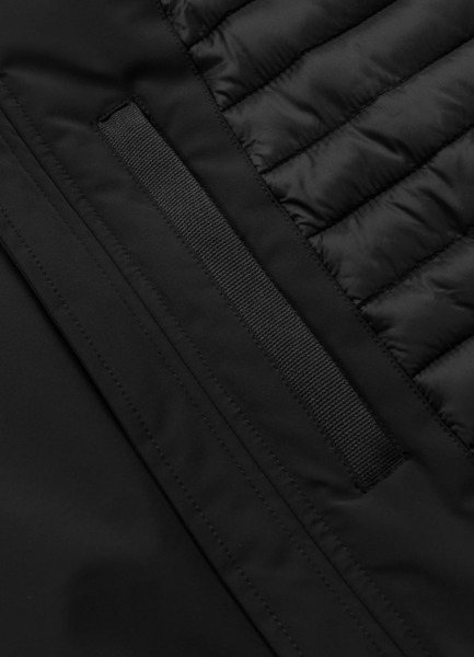 Kurtka zimowa z kapturem PIT BULL "YORK" - czarny