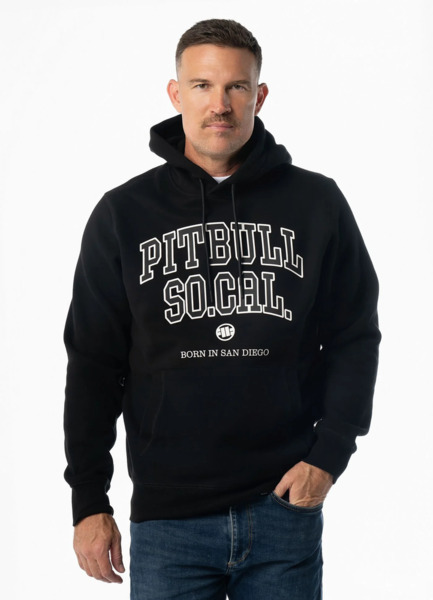 Bluza męska z kapturem PIT BULL "SO CAL" - czarny