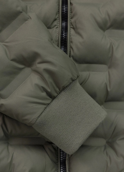 Kurtka zimowa PIT BULL pikowana z kapturem "FISK" - oliwkowy