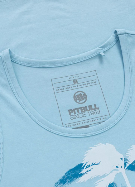 Tank Top PIT BULL Slim Fit "PALMS" - błękitny
