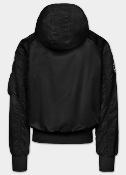 Kurtka bomberka przejściowa z kapturem PIT BULL "AERO" - czarny