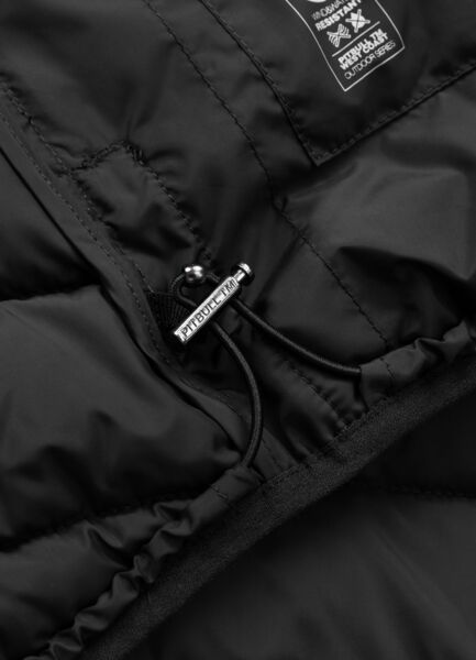Kurtka zimowa PIT BULL pikowana z kapturem FOOTHILL - czarny