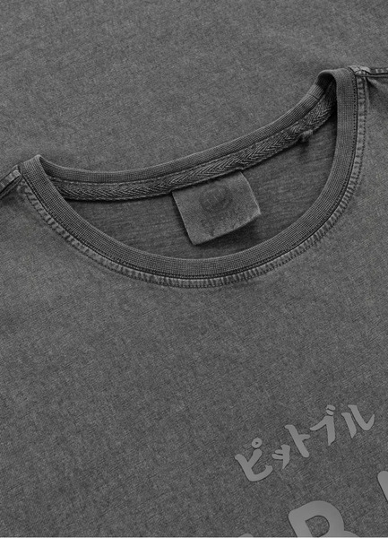 Koszulka męska PIT BULL Denim Washed "MT. FUJI" - szary