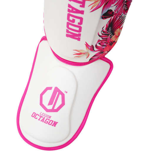 Legion Octagon Shin/Foot Protectors Flower white/pink