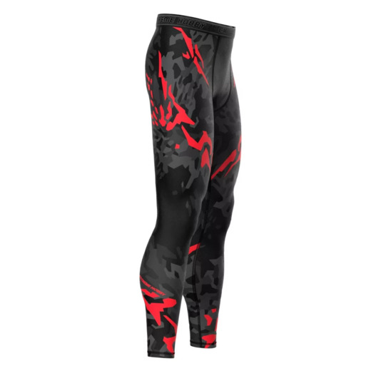 Extreme Hobby Men&#39;s Sports Leggings | BLACK PANTHER - Black/Red