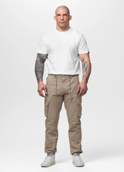 Spodnie bojówki Jogger PIT BULL "PROCTOR" - piaskowy