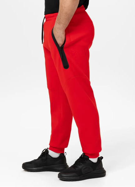  PIT BULL men&#39;s sweatpants &quot;DOGWOOD POCKET&quot; - red fluo