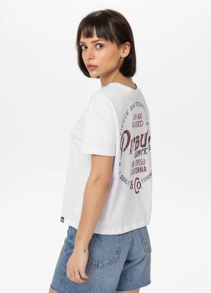 Women&#39;s Oversize PIT BULL &quot;LOYAL&quot; T-shirt - white