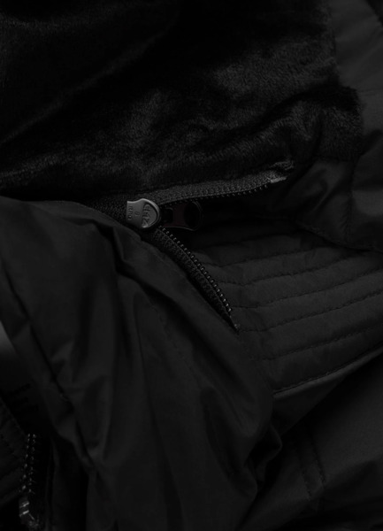 Kurtka zimowa pikowana z kapturem PIT BULL "PIEDMONT" - czarny