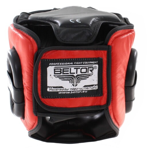 Top Pro Beltor Boxing Headgear Training Head Protector - Red