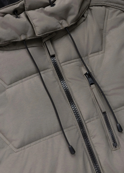 Kurtka zimowa pikowana z kapturem PIT BULL "PIEDMONT" - taupe