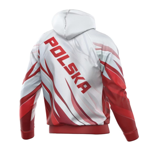 Extreme Hobby "POLSKA ULTIMATE" men's sports sweatshirt - white