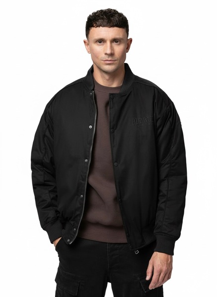 PIT BULL &quot;RADFORD&quot; transitional baseball jacket - black/black