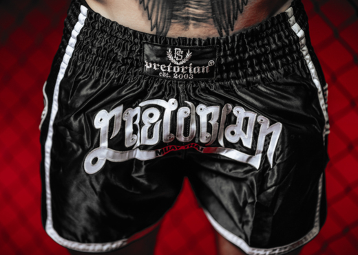 Muay Thai Shorts Pretorian "Elite" - black/white