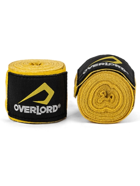 Bandaż bokserski owijki 3.5 m Overlord - żółte