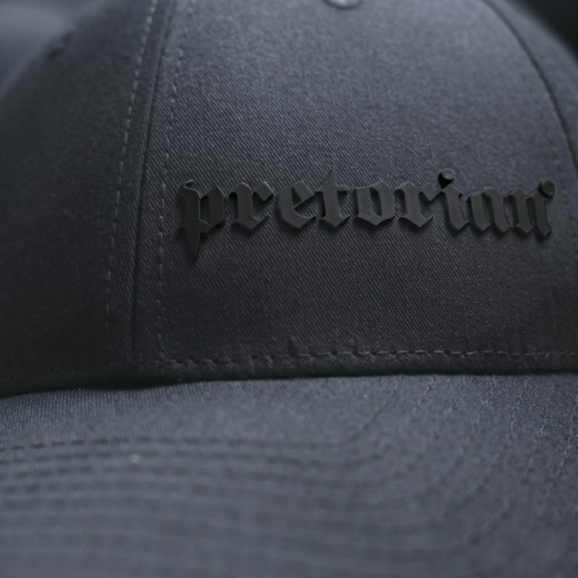 Czapka z daszkiem Pretorian "Logo 3D Black" - stalowa