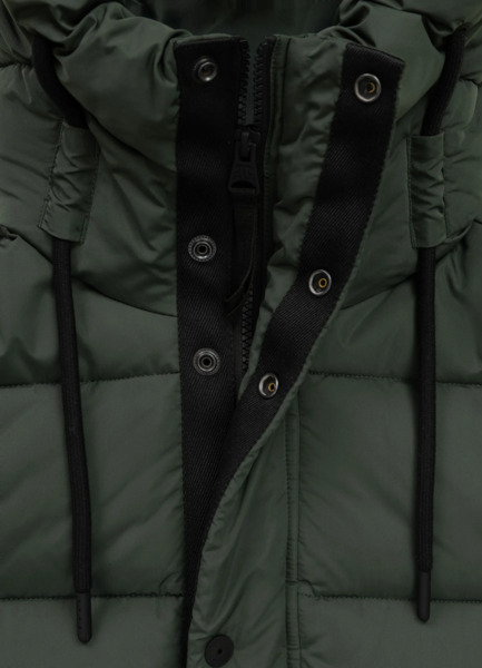 PIT BULL "AMALIA" quilted winter jacket with hood - dark green