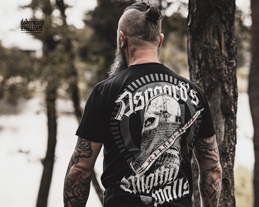 T-shirt Dobermans Aggressive &quot;ASGAARD&#39;S&quot; TS282B - white